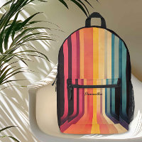 70er Inspiriert Retro Streifen Individuelle Name