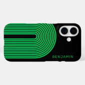 70er Inspirierte Linie Art - Grüner Regenbogenboge Case-Mate iPhone Hülle (Rückseite (Horizontal))
