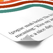 70er inspiriertes irisches Póg mo thóin Poster (Ecke)