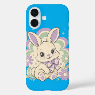 70er Jahre Groovy Pastell-Hase iPhone 16 Hülle