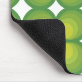 70er Jahre grüner Kreis Reihen.. Mousepad (Ecke)