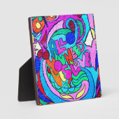 70er Jahre Hippie-Liebe Fotoplatte (Vorderseite)