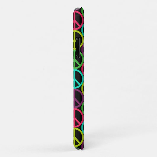 70er Jahre Hippie Peace Sign Pattern Case-Mate iPhone Hülle (Hinten/Rechts)