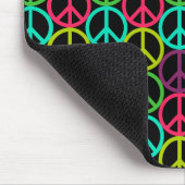 70er Jahre Hippie Peace Sign Pattern Mousepad (Ecke)