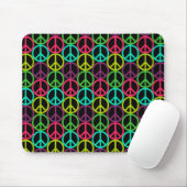 70er Jahre Hippie Peace Sign Pattern Mousepad (Mit Mouse)