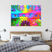 70er Jahre Hippie Psychedelic Wandgemälde Leinwand (Insitu (Schlafzimmer))