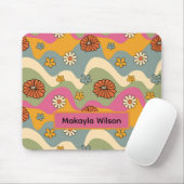 70er Jahre Inspiriert Retro Floral Print Mouse Pad Mousepad (Mit Mouse)