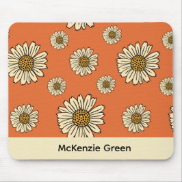 70er Jahre Inspiriert Retro Floral Print Mouse Pad Mousepad