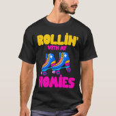 70er Jahre Kostüm und Retro Roller Disco Outfit fo T-Shirt (Vorderseite)