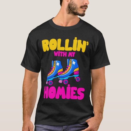 70er Jahre Kostüm und Retro Roller Disco Outfit fo T-Shirt (Vorderseite)