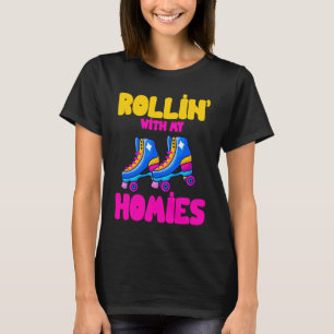 70er Jahre Kostüm und Retro Roller Disco Outfit fo T-Shirt