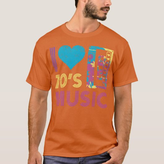 70er Jahre Musik I Liebe 70er Musikkassette T-Shirt (Vorderseite)