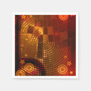 70er Jahre Orange Disco Dance Geburtstagsparty Serviette