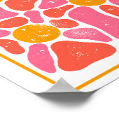 70er Jahre Orange und Rosa Retro Blume Power Poster (Ecke)