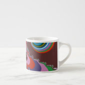 70er Jahre Psychedelisches Muster Retro-Kunst Espressotasse (Rechts)