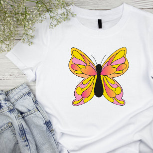 70er Jahre Retro Butterfly Women's Basic T - Shirt
