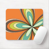 70er Jahre Retro-Frühling Hippie Blume Power Mousepad (Mit Mouse)