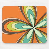 70er Jahre Retro-Frühling Hippie Blume Power Mousepad (Vorne)