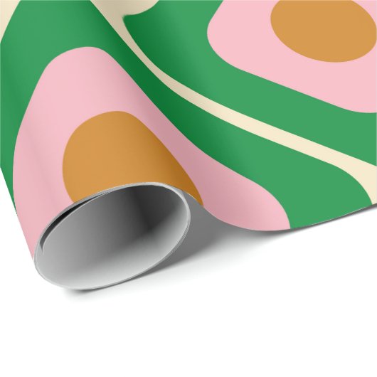 70er Jahre Retro Nahtloses Muster. 60er und 70er Ä Geschenkpapier (Rolleneckpunkt)