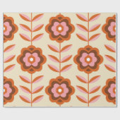 70er Jahre Retro Nahtloses Muster. 60er und 70er Ä Geschenkpapier (Flach)