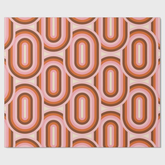 70er Jahre Retro Nahtloses Muster. 60er und 70er Ä Geschenkpapier (Flach)