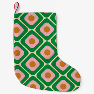 70er Jahre Retro Nahtloses Muster. 60er und 70er Ä Kleiner Weihnachtsstrumpf