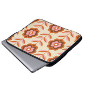 70er Jahre Retro Nahtloses Muster. 60er und 70er Ä Laptopschutzhülle (Vorne Knopf)