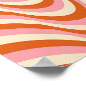 70er Jahre Retro Nahtloses Muster. 60er und 70er Ä Poster (Ecke)