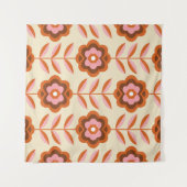 70er Jahre Retro Nahtloses Muster. 60er und 70er Ä Wandteppich (Vorderseite (Horizontal))