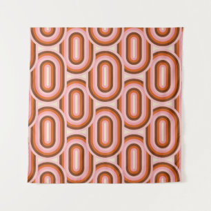 70er Jahre Retro Nahtloses Muster. 60er und 70er Ä Wandteppich