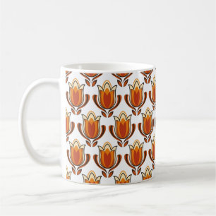 70er Jahre Retromuster-Material-Abbildung70er,1970 Kaffeetasse