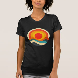 70er Jahre Sonnenbrust Coolness Retro-Inspiriert V T-Shirt