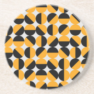 70er Jahre Stil, geometrische Halbkreise. Getränkeuntersetzer