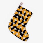 70er Jahre Stil, geometrische Halbkreise. Kleiner Weihnachtsstrumpf (Vorderansicht (hängend))