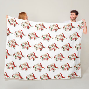 70er Jahre Vintage Santa Weihnachten Vintage Retro Fleecedecke