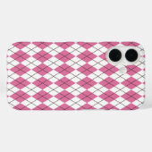 70er Karomuster Rosa Case-Mate iPhone Hülle (Rückseite (Horizontal))