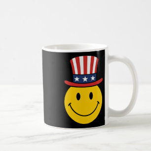 70er Lächeln Gesicht Uncle Sam Patriotisch Amerika Kaffeetasse