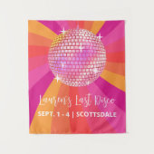 70er Letzte Disco Junggeselinnen-Abschied Hintergr Wandteppich (Vorderseite)