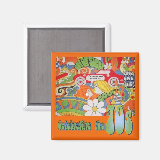 70er Magnet (Vorderseite/Rückseite)