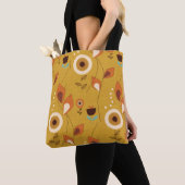 70er Mitte Jahrhundert Moderner BlumenSenf Tasche (Von Nahem)
