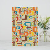 70er Mod squares Scrapbook paper / matte card Briefpapier (Stehend Vorderseite)