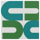 70er-Mod und Retro-Oval-Muster Stoff (Nahaufnahme)