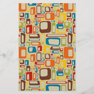 70er Moderne Quadrate Scrapbook Papier / mattes Ka