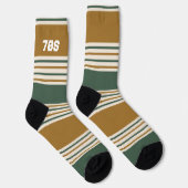 70er Modernes, geripptes Muster aus der Mitte des Socken (Rechts)