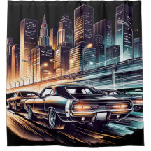 70er Muscle Car Cityscape