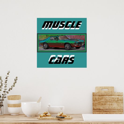 70er Muscle Car Poster (Küche)