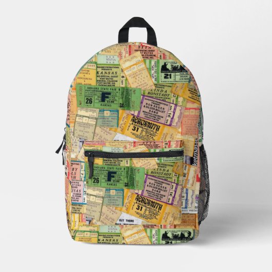 70er Music Concert Tickets Rucksack (Vorderseite)