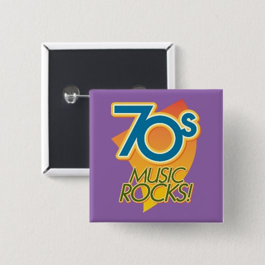 70er Music Rocks! Button (Vorne & Hinten)