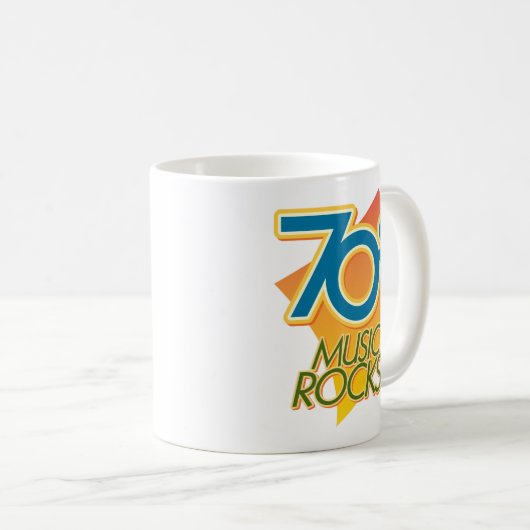 70er Music Rocks! Kaffeetasse (VorderseiteRechts)