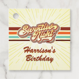 70er-Nacht-Gefälligkeitstags Geschenkanhänger